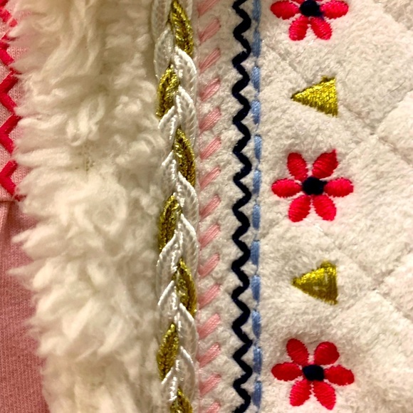 NWT Little Me 2 Pc Dress / Fleece and faux Suede embroidered Vest, Size 24 Mos - Picture 2 of 7